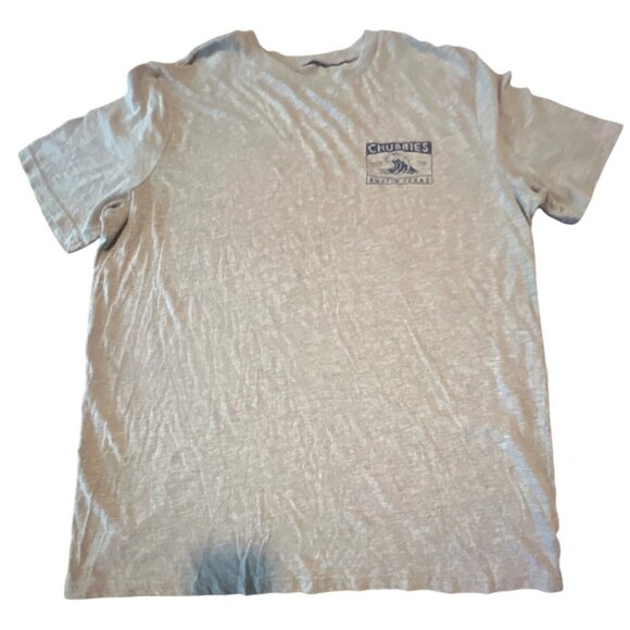 Chubbies Austin Texas Graphic T-Shirt Gray Short Sleeve Mens L Cotton/Polyester - Picture 1 of 6